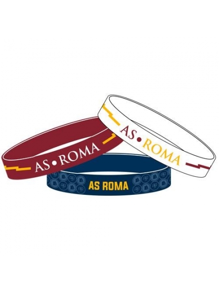 Set braccialetti in silicone AS ROMA
